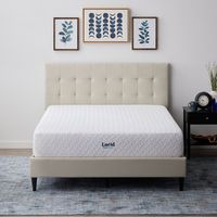 Lucid - 10-inch Med Firm Gel Memory Foam Mattress-Twin XL - White - Large Front