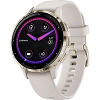 Garmin - Venu 3S GPS Smartwatch 41 mm Fiber-reinforced polymer - Stainless Steel and Ivory - (2023) - Large Front