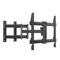 ErgoAV - 40″-65″ Corner TV Mount - Black - Large Front