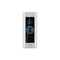 Ring - Wired Doorbell Plus Smart Wi-Fi Video Doorbell - Satin Nickel - Large Front