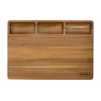 Viking - Acacia 20-inch Reversible Butcher Block Prep/Carving Board - Wood - Large Front