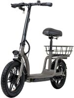 GoTrax - FLEX VOYAGER Electric Scooter w/16mi Operating Range & 15.5mph Max Speed - Gray - Large Front