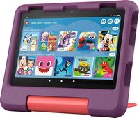 Amazon - Fire HD 8 Kids tablet, ages 3-7 | 3GB memory, 13-hr battery, 32GB, (2024 release) - Grape - Large Front