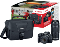 Canon - EOS R100 4K Video Mirrorless Camera Double Zoom Lens Kit with RF-S18-45mm and RF75-300mm ... - Large Front