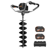 WORX - Nitro WG865 40V Brushless Cordless Earth Auger - Black - Large Front