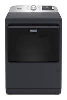 Maytag - 7.4 Cu Ft. Smart Gas Dryer with Steam and Pet Pro Option - Midnight Steel - Large Front