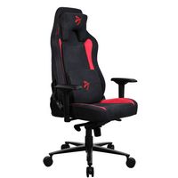 Arozzi - Vernazza Series Top-Tier Premium Supersoft Upholstery Fabric Gaming Chair - Red - Large Front