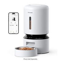 PETLIBRO - Granary WiFi Stainless Steel 5L Automatic Dog and Cat Feeder with Voice Recorder - White - Large Front