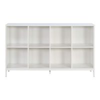 OSP Home Furnishings - Ace 8 Cube Bookcase/Storage - White - Large Front