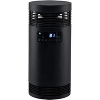 Lifesmart - 360 Surround Ceramic BlackTower Heater with Handle - Black - Large Front