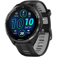 Garmin - Forerunner 965 GPS Smartwatch 47 mm Fiber-reinforced polymer - Carbon Gray TLC/Titanium ... - Large Front