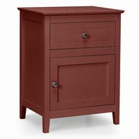 Nightstand with Drawer Accent Side End Table Storage Cabinet - Large Front