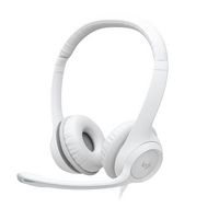 Logitech - H390 Wired USB-A On-Ear Stereo Headphones with Noise Canceling Microphone - Off-White - Large Front