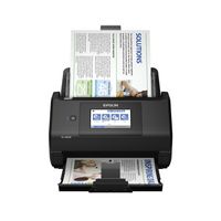 Epson - WorkForce ES-580W Wireless Duplex Touchscreen Desktop Document Scanner - Black - Large Front