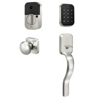 Yale - Assure Lock 2 Touch Key-Free Keypad with Wi-Fi and Ridgefield Handleset - Satin Nickel - Large Front