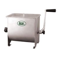 LEM Product - Mighty Bite Manual Meat Mixer 20LB Capacity - Silver - Large Front