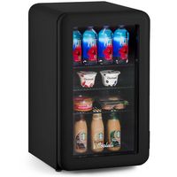 Cooluli - Decor 2.4 CuFt Glass Door Beverage Cooler - Black - Large Front