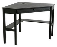 SEI Furniture - Sperry Corner Computer Desk - Black - Large Front
