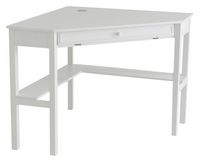 SEI Furniture - Corsica Corner Computer Desk - White - Large Front