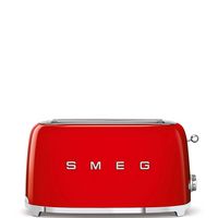 SMEG TSF02 4-Slice Long Wide-Slot Toaster - Red - Large Front