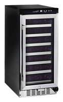 Whynter - 33-Bottle Wine Refrigerator - Stainless Steel - Large Front