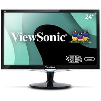 ViewSonic - 24 LCD FHD Monitor (DisplayPort VGA, HDMI, DVI) - Black - Large Front
