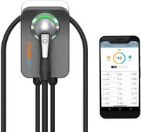 Charge Point - Home Flex Level 2 WiFi NEMA 14-50 Plug Electric Vehicle EV Charger - Gray - Large Front