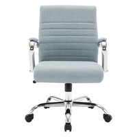 OSP Home Furnishings - Mid-Back Office Chair - Blue - Large Front