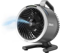 Shark - FlexBreeze HydroGo Fan, Ultra-powerful portable fan, Indoor & Outdoor Mist - Grey - Large Front