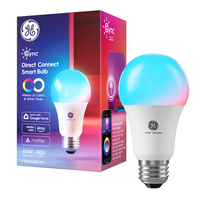 Cync - A19 LED Light Bulb, Matter Compatible, Color Changing, 1pk - Full Color - Large Front