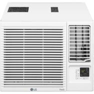 LG - 330 sq. ft. 7,600 BTU 115-Volt Window Air Conditioner with Cool, Heat and Wi-Fi Control - White - Large Front