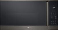LG - 1.8 Cu. Ft. Over-the-Range Smart Microwave with Sensor Cooking and EasyClean - Black Stainle... - Large Front