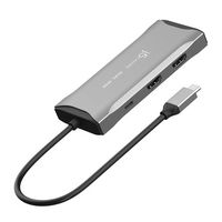 j5create - USB-C® Dual HDMI™ 4K60 Mini Dock for Windows, macOS, Chrome OS - Space Gray - Large Front