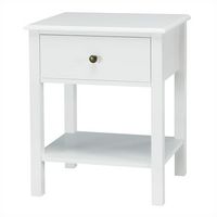 End Table Nightstand Storage Display Drawer Shelf Beside Bedroom - Large Front