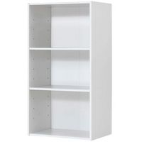 Costway - 3 Tier Open Shelf Bookcase Multi-functional Storage Display Cabinet Furni - White - Large Front