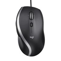 Logitech - M500s Advanced Wired Optical Mouse with Hyper-fast Scrolling & Tilt - Wired - Black - Large Front