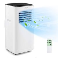 Costway 6000 BTU Portable Air Conditioner Cools up to 280 sq.ft 3-in-1 AC Unit with Cool Dehum Fa... - Large Front