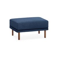 Burrow - Contemporary Range Ottoman - Navy Blue - Large Front