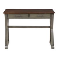 OSP Home Furnishings - Jericho Rustic Writing Desk - Slate Grey - Large Front