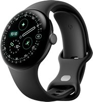 Google - Pixel Watch 4 (41mm) - LTE - Matte Black Case - Obsidian Band - (2025) - Large Front