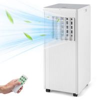 Costway 7100 BTU Portable Air Conditioner Cools up to 350 sq.ft 10000 BTU AC Unit with Dehumidifi... - Large Front