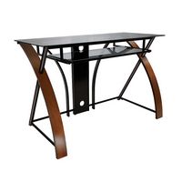 Twin Star Home - Computer Desk with Keyboard Tray - Espresso - Large Front