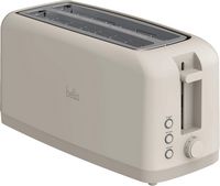 Bella - Fits-anywhere Kitchenware: 4-Slice Slim Toaster with Long Wide Slots - Oatmilk - Large Front