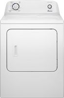 Amana - 6.5 Cu. Ft. Electric Dryer with Automatic Dryness Control - White - Large Front