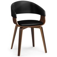 Simpli Home - Lowell Bentwood Dining Chair - Black - Large Front
