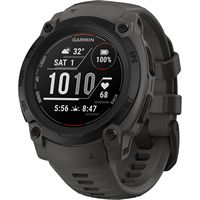 Garmin - Instinct E GPS Smartwatch 40 mm Fiber-reinforced Polymer - Black with Charcoal Band - Large Front