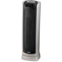 Lasko - 23 In. Ceramic Tower Heater with Remote Control - Gray - Large Front