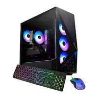 iBUYPOWER - Slate Gaming Desktop PC - AMD Ryzen 7 8700F, AMD Radeon RX 9060XT 8GB, 32GB DDR5 RGB,... - Large Front