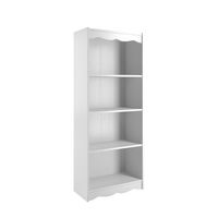 CorLiving - Hawthorne Collection 4 Shelf Floor-Standing Bookcase - White - Large Front