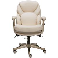 Serta - Works Bonded Leather Executive Chair - Ivory - Large Front